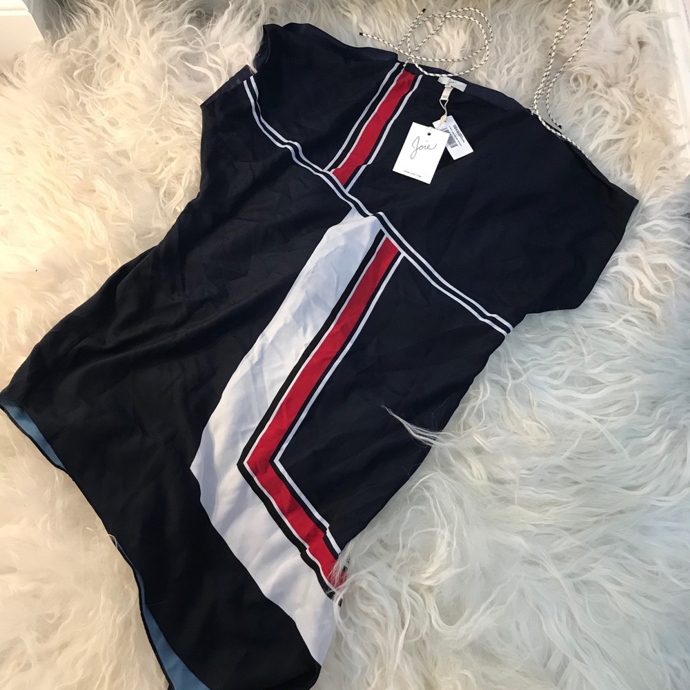 Joie Edyte Color-Blocked Cold-Shoulder Dress - Picture 8 of 8